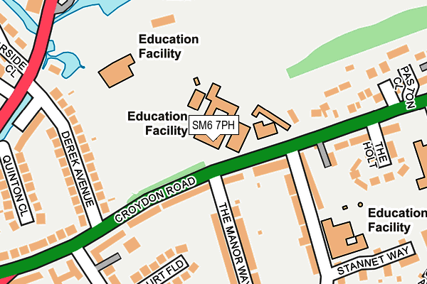 SM6 7PH map - OS OpenMap – Local (Ordnance Survey) SM6 7PH map - OS OpenMap – Local (Ordnance Survey)