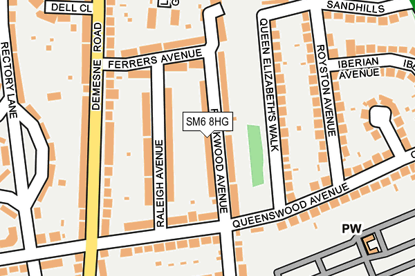SM6 8HG map - OS OpenMap – Local (Ordnance Survey) SM6 8HG map - OS OpenMap – Local (Ordnance Survey)