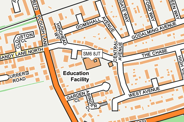 SM6 8JT map - OS OpenMap – Local (Ordnance Survey) SM6 8JT map - OS OpenMap – Local (Ordnance Survey)
