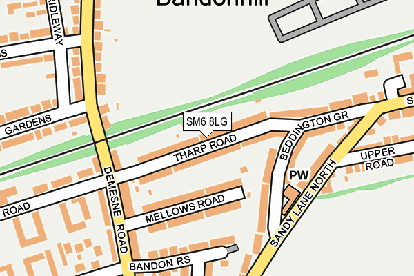 SM6 8LG map - OS OpenMap – Local (Ordnance Survey) SM6 8LG map - OS OpenMap – Local (Ordnance Survey)
