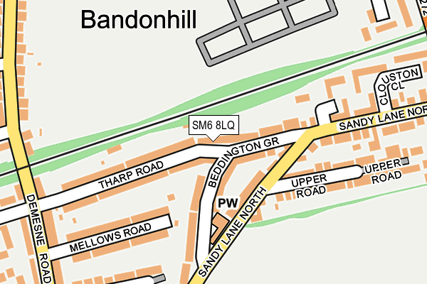 SM6 8LQ map - OS OpenMap – Local (Ordnance Survey) SM6 8LQ map - OS OpenMap – Local (Ordnance Survey)