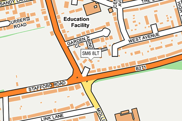 SM6 8LT map - OS OpenMap – Local (Ordnance Survey) SM6 8LT map - OS OpenMap – Local (Ordnance Survey)