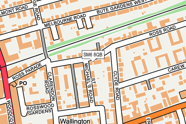 SM6 8QB map - OS OpenMap – Local (Ordnance Survey) SM6 8QB map - OS OpenMap – Local (Ordnance Survey)