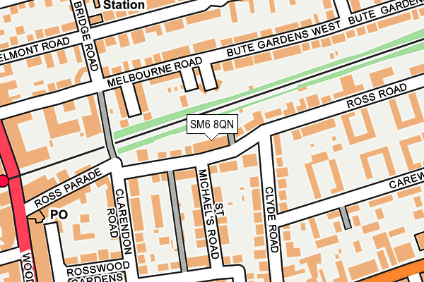SM6 8QN map - OS OpenMap – Local (Ordnance Survey) SM6 8QN map - OS OpenMap – Local (Ordnance Survey)
