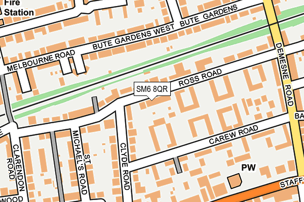 SM6 8QR map - OS OpenMap – Local (Ordnance Survey) SM6 8QR map - OS OpenMap – Local (Ordnance Survey)