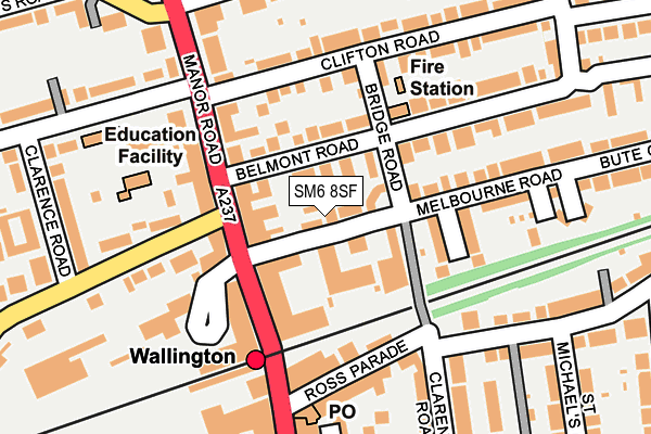 SM6 8SF map - OS OpenMap – Local (Ordnance Survey) SM6 8SF map - OS OpenMap – Local (Ordnance Survey)