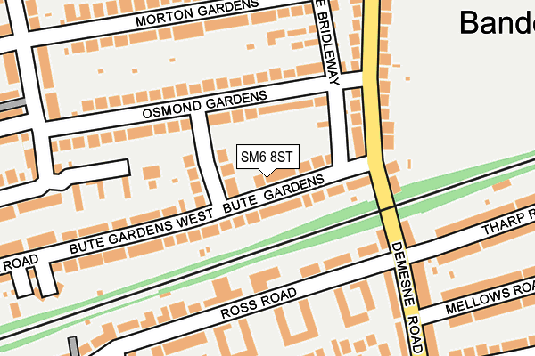 SM6 8ST map - OS OpenMap – Local (Ordnance Survey) SM6 8ST map - OS OpenMap – Local (Ordnance Survey)
