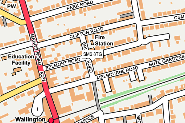 SM6 8TG map - OS OpenMap – Local (Ordnance Survey) SM6 8TG map - OS OpenMap – Local (Ordnance Survey)