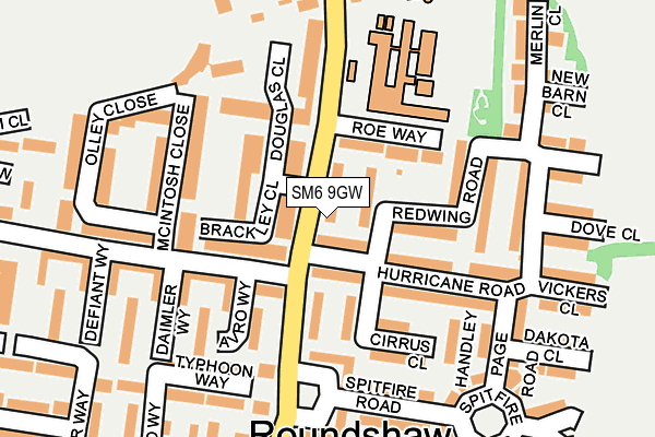 SM6 9GW map - OS OpenMap – Local (Ordnance Survey) SM6 9GW map - OS OpenMap – Local (Ordnance Survey)