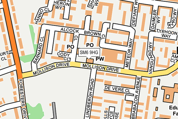 SM6 9HG map - OS OpenMap – Local (Ordnance Survey) SM6 9HG map - OS OpenMap – Local (Ordnance Survey)