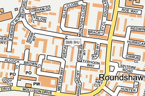 SM6 9HJ map - OS OpenMap – Local (Ordnance Survey)