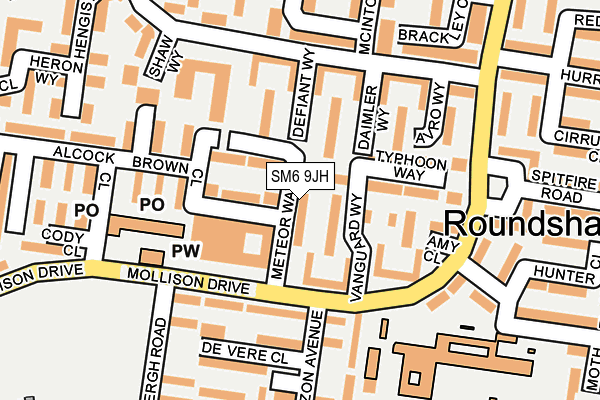 SM6 9JH map - OS OpenMap – Local (Ordnance Survey) SM6 9JH map - OS OpenMap – Local (Ordnance Survey)