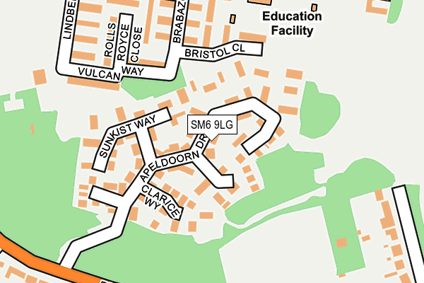 SM6 9LG map - OS OpenMap – Local (Ordnance Survey) SM6 9LG map - OS OpenMap – Local (Ordnance Survey)