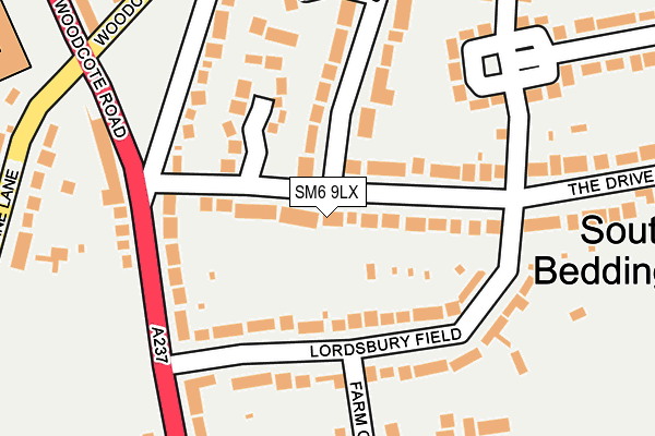 SM6 9LX map - OS OpenMap – Local (Ordnance Survey) SM6 9LX map - OS OpenMap – Local (Ordnance Survey)