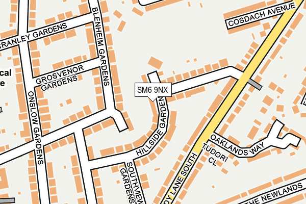 SM6 9NX map - OS OpenMap – Local (Ordnance Survey) SM6 9NX map - OS OpenMap – Local (Ordnance Survey)