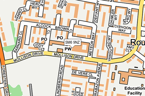 SM6 9NZ map - OS OpenMap – Local (Ordnance Survey) SM6 9NZ map - OS OpenMap – Local (Ordnance Survey)