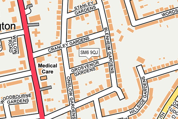 SM6 9QJ map - OS OpenMap – Local (Ordnance Survey) SM6 9QJ map - OS OpenMap – Local (Ordnance Survey)