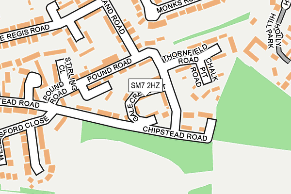 SM7 2HZ map - OS OpenMap – Local (Ordnance Survey) SM7 2HZ map - OS OpenMap – Local (Ordnance Survey)