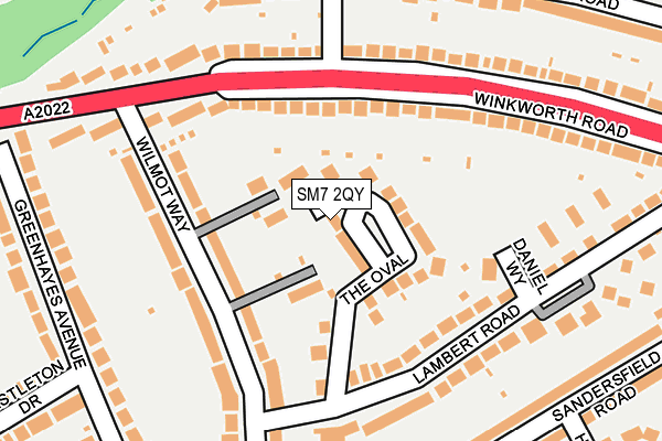 SM7 2QY map - OS OpenMap – Local (Ordnance Survey) SM7 2QY map - OS OpenMap – Local (Ordnance Survey)