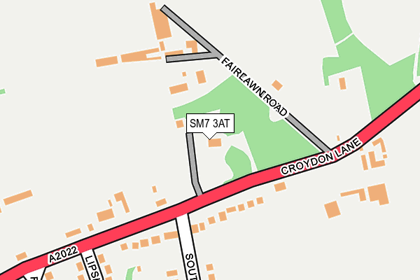 SM7 3AT map - OS OpenMap – Local (Ordnance Survey) SM7 3AT map - OS OpenMap – Local (Ordnance Survey)