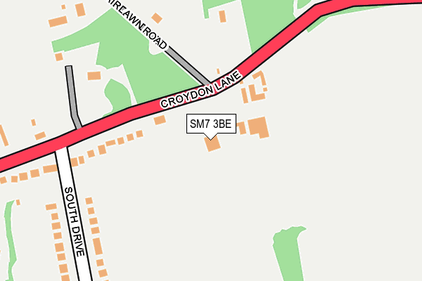 SM7 3BE map - OS OpenMap – Local (Ordnance Survey) SM7 3BE map - OS OpenMap – Local (Ordnance Survey)