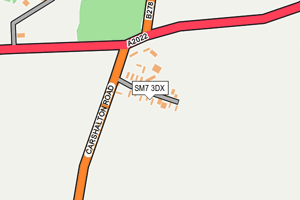 SM7 3DX map - OS OpenMap – Local (Ordnance Survey) SM7 3DX map - OS OpenMap – Local (Ordnance Survey)