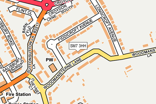 SM7 3HH map - OS OpenMap – Local (Ordnance Survey) SM7 3HH map - OS OpenMap – Local (Ordnance Survey)
