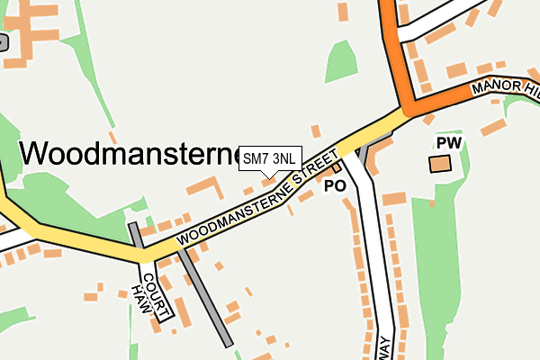 SM7 3NL map - OS OpenMap – Local (Ordnance Survey) SM7 3NL map - OS OpenMap – Local (Ordnance Survey)