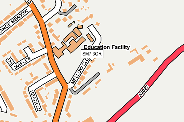 SM7 3QR map - OS OpenMap – Local (Ordnance Survey)