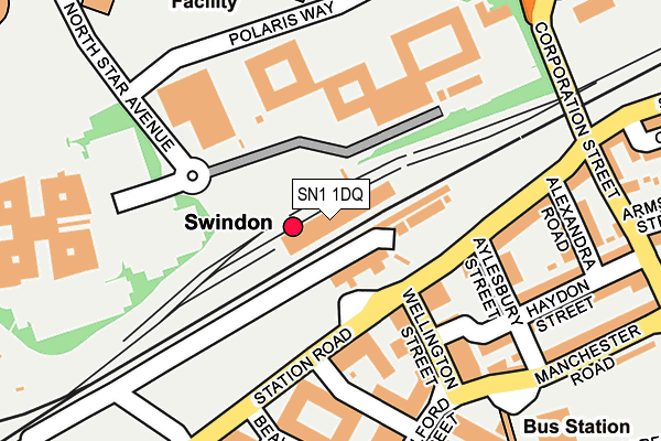 SN1 1DQ map - OS OpenMap – Local (Ordnance Survey) SN1 1DQ map - OS OpenMap – Local (Ordnance Survey)