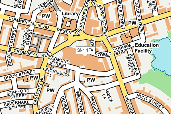 SN1 1FA map - OS OpenMap – Local (Ordnance Survey) SN1 1FA map - OS OpenMap – Local (Ordnance Survey)