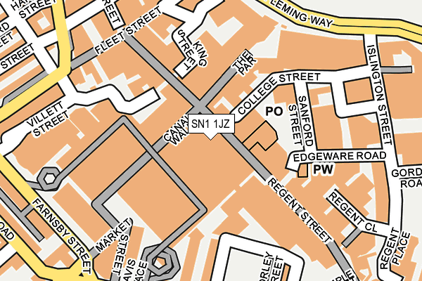 SN1 1JZ map - OS OpenMap – Local (Ordnance Survey) SN1 1JZ map - OS OpenMap – Local (Ordnance Survey)