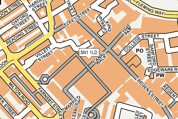 SN1 1LD map - OS OpenMap – Local (Ordnance Survey)