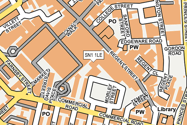 SN1 1LE map - OS OpenMap – Local (Ordnance Survey) SN1 1LE map - OS OpenMap – Local (Ordnance Survey)