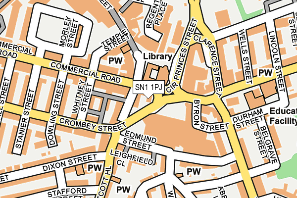 SN1 1PJ map - OS OpenMap – Local (Ordnance Survey)