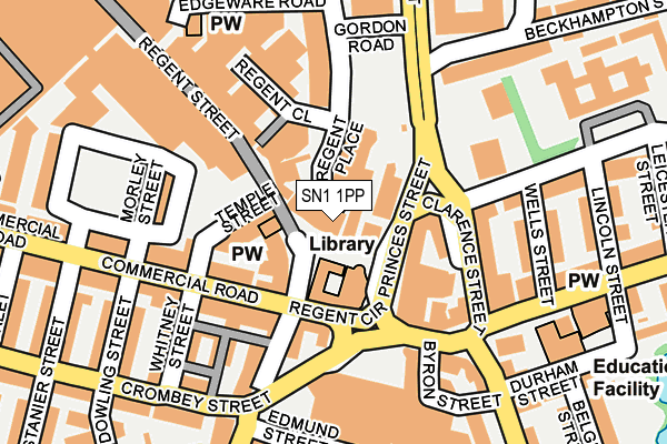 SN1 1PP map - OS OpenMap – Local (Ordnance Survey) SN1 1PP map - OS OpenMap – Local (Ordnance Survey)