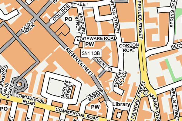 SN1 1QB map - OS OpenMap – Local (Ordnance Survey) SN1 1QB map - OS OpenMap – Local (Ordnance Survey)