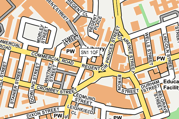 SN1 1QF map - OS OpenMap – Local (Ordnance Survey) SN1 1QF map - OS OpenMap – Local (Ordnance Survey)