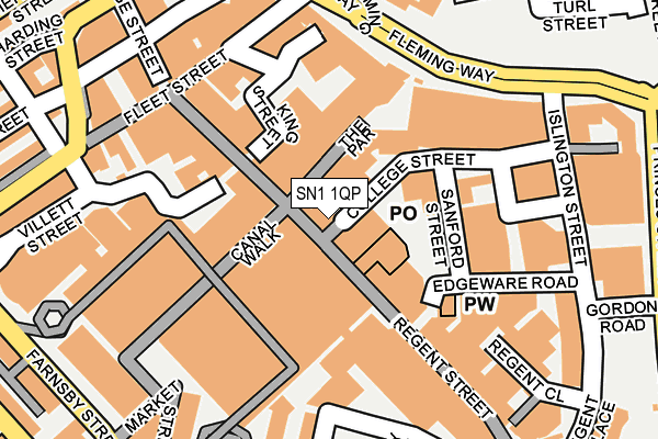 SN1 1QP map - OS OpenMap – Local (Ordnance Survey) SN1 1QP map - OS OpenMap – Local (Ordnance Survey)