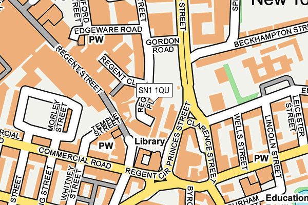 SN1 1QU map - OS OpenMap – Local (Ordnance Survey) SN1 1QU map - OS OpenMap – Local (Ordnance Survey)