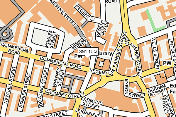 SN1 1UQ map - OS OpenMap – Local (Ordnance Survey) SN1 1UQ map - OS OpenMap – Local (Ordnance Survey)