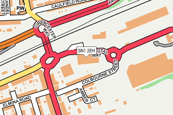 SN1 2EH map - OS OpenMap – Local (Ordnance Survey) SN1 2EH map - OS OpenMap – Local (Ordnance Survey)