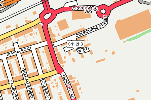 SN1 2HB map - OS OpenMap – Local (Ordnance Survey) SN1 2HB map - OS OpenMap – Local (Ordnance Survey)