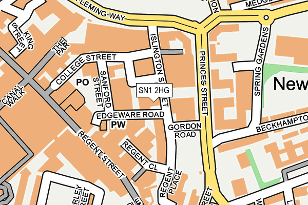 SN1 2HG map - OS OpenMap – Local (Ordnance Survey) SN1 2HG map - OS OpenMap – Local (Ordnance Survey)