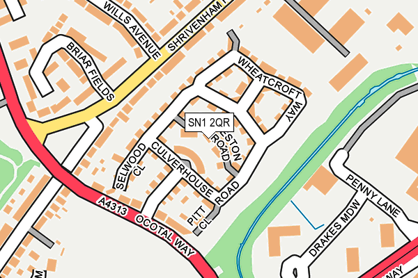 SN1 2QR map - OS OpenMap – Local (Ordnance Survey) SN1 2QR map - OS OpenMap – Local (Ordnance Survey)