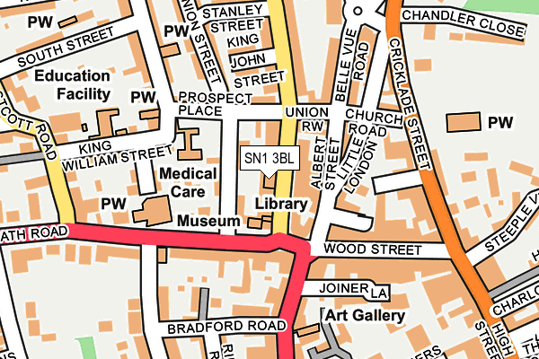 SN1 3BL map - OS OpenMap – Local (Ordnance Survey) SN1 3BL map - OS OpenMap – Local (Ordnance Survey)