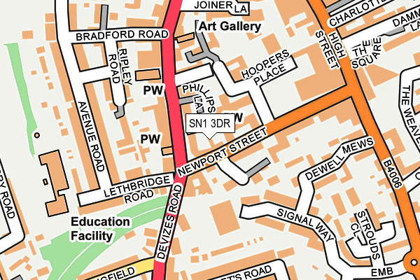 SN1 3DR map - OS OpenMap – Local (Ordnance Survey) SN1 3DR map - OS OpenMap – Local (Ordnance Survey)