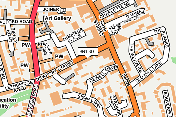 SN1 3DT map - OS OpenMap – Local (Ordnance Survey) SN1 3DT map - OS OpenMap – Local (Ordnance Survey)