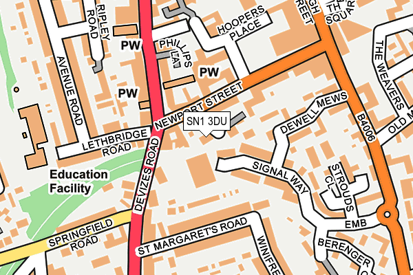 SN1 3DU map - OS OpenMap – Local (Ordnance Survey) SN1 3DU map - OS OpenMap – Local (Ordnance Survey)