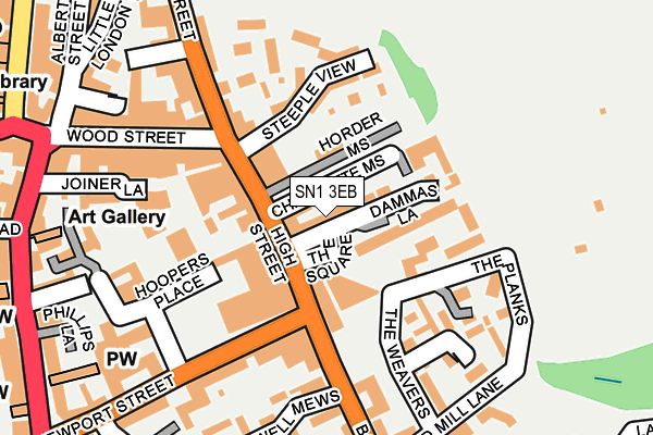 SN1 3EB map - OS OpenMap – Local (Ordnance Survey) SN1 3EB map - OS OpenMap – Local (Ordnance Survey)